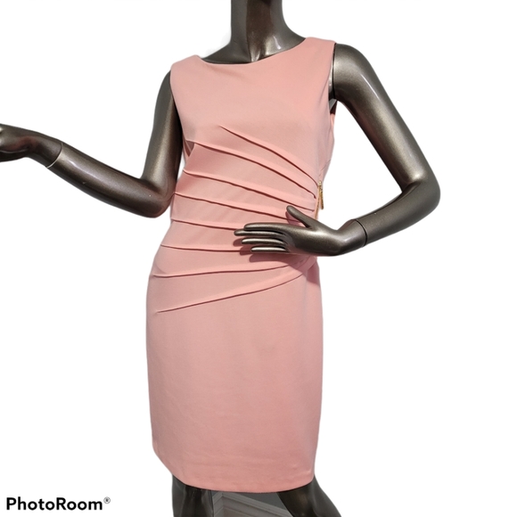 Ivanka Trump Peach Sleeveless Dress Size 10 - Picture 12 of 12